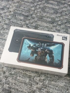 Black Blackview Rugged Tablet with Red-Orange Trim
